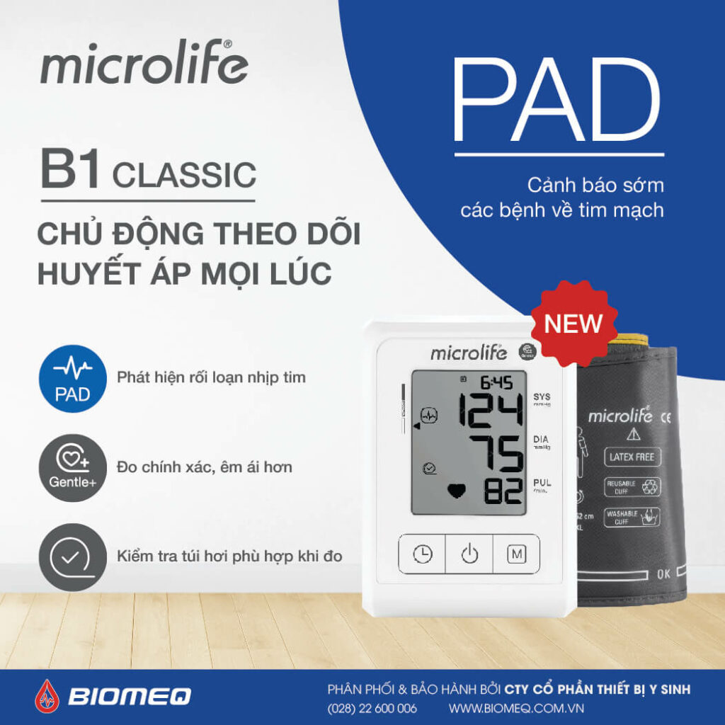 Máy đo huyết áp, rối loạn nhịp tim B1 Classsic chính hãng, giá rẻ của Microlife