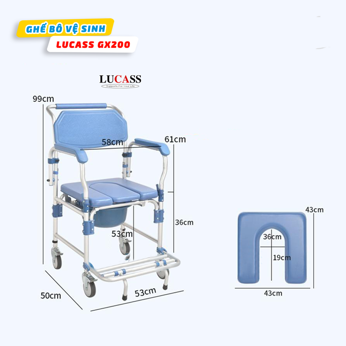 Ghế bô vệ sinh Lucass GX-200