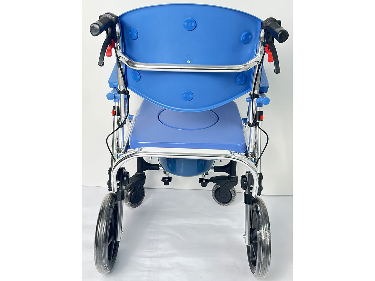 Lốp sau đặc chịu lực tốt Xe lăn có bô vệ sinh