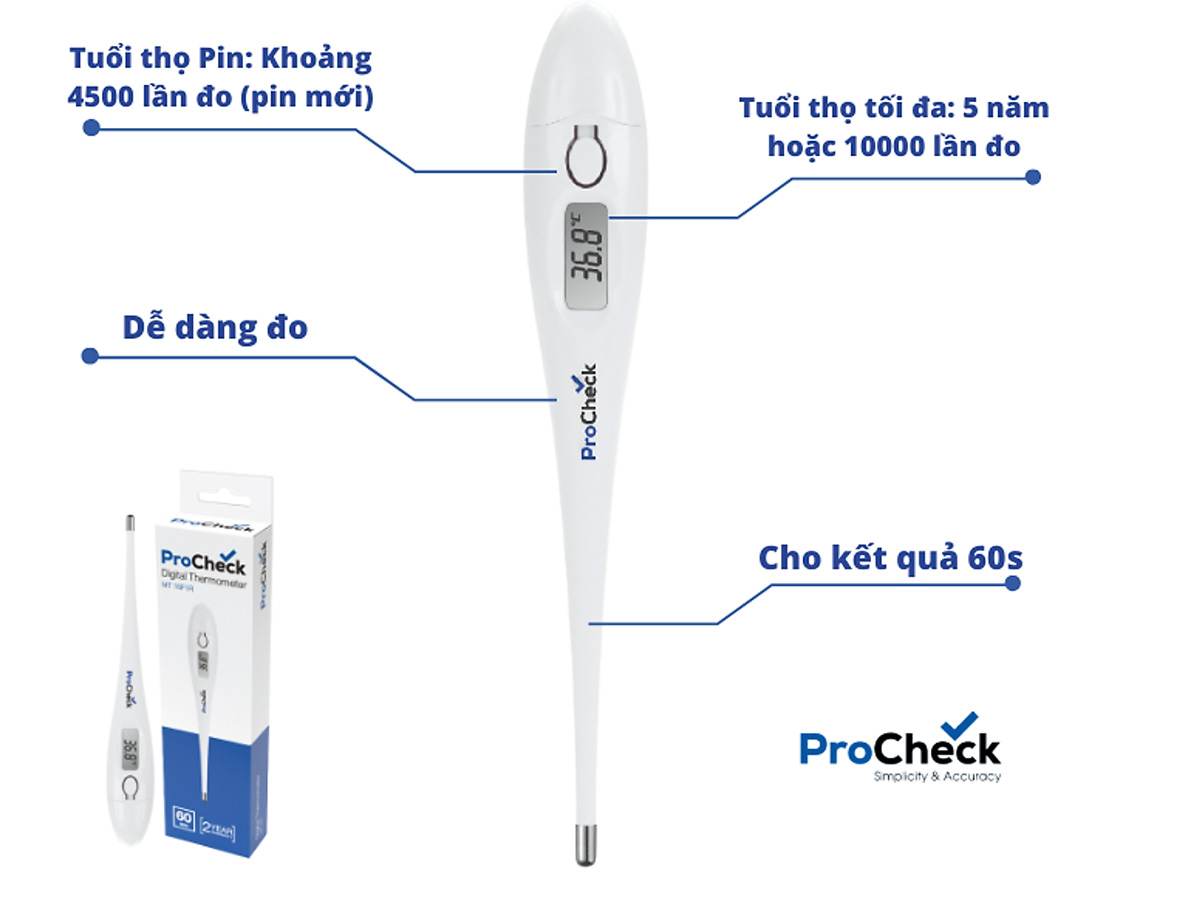 Ưu điểm của nhiệt kế ProCheck Ưu điểm của nhiệt kế ProCheck