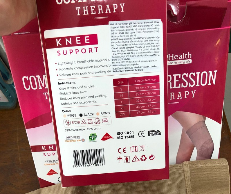Đai Hỗ Trợ Khớp Gối BioHealth Knee